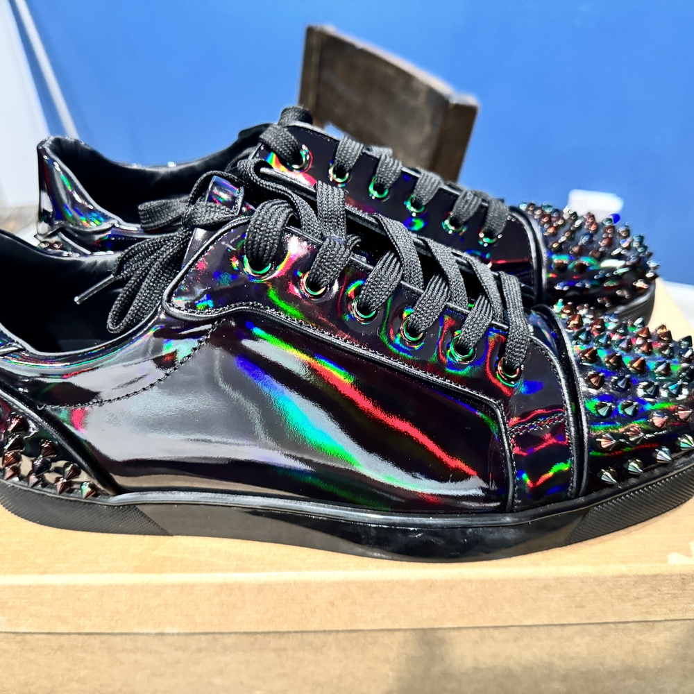 Christian Louboutin Black Sneakers with Signature Red Soles - Picture 2 of 7